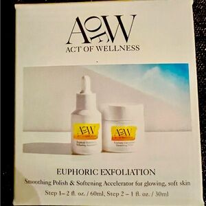 Act of Wellness Skincare Euphoric Exfoliation Polish & Accelerator Set - NIB